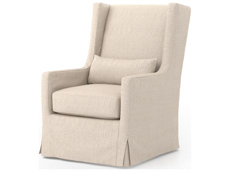 Four Hands Easton Swivel Wing Cream Fabric Accent Chair