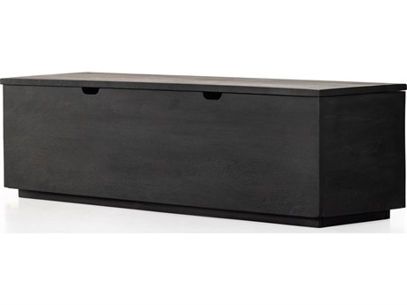 Four Hands Harmon Duncan Flint Black Mango Wood Trunk