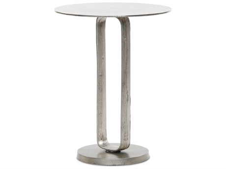Four Hands Marlow Douglas Raw Antique Nickel Round End Table