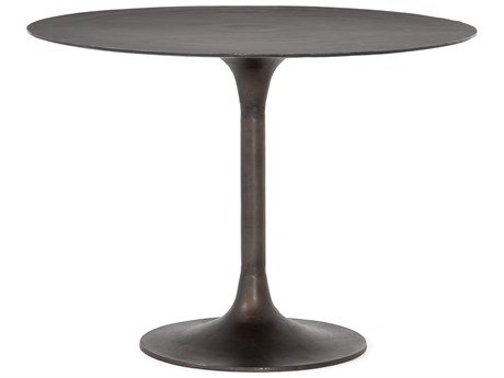 Four Hands Marlow Simone Round Metal Antique Rust Dining Table