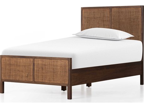 Four Hands Prescott Sydney Brown Wash Cane Mango Wood Twin Platform Bed