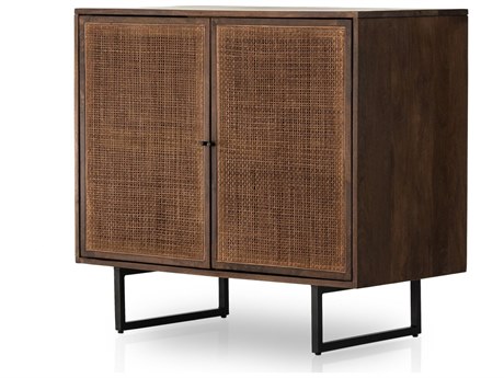Four Hands Prescott Carmel Brown Wash Mango Wood Small Cabinet