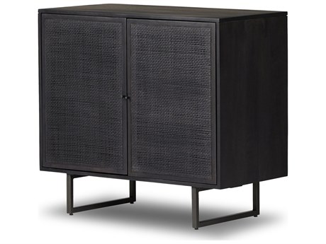 Four Hands Prescott Carmel Black Wash Mango Wood Small Cabinet