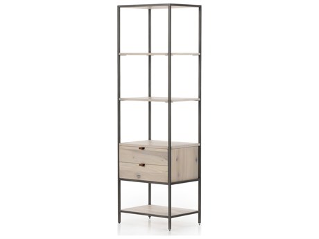 Four Hands Fulton Trey Natural Iron  Bookshelf
