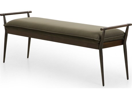 Four Hands Grayson Charlotte Modern Velvet Loden Upholstered Bench