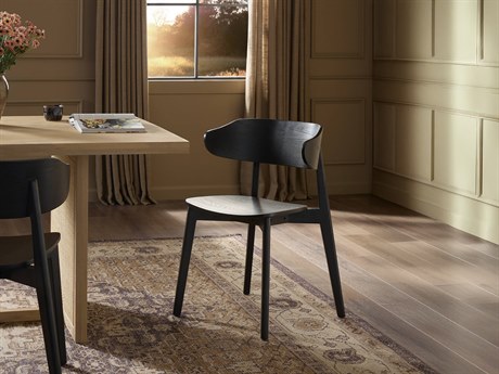 Four Hands Allston Franco Ash Wood Black Side Dining Chair