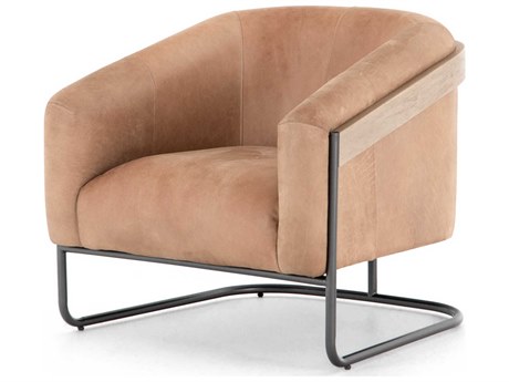 Four Hands Etta Belfast Beige Leather Accent Chair