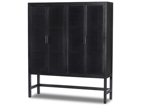 Four Hands Leighton Black Mango Wood Accent Chest