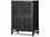 Four Hands Leighton Mango Wood Gunmetal Natural Cane Bar Cabinet  FS109084002