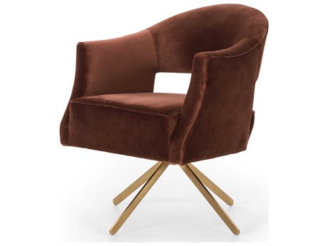 Four Hands Grayson Brown Upholstered Swivel Office Chair