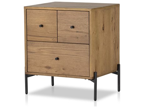 Four Hands Haiden Eaton Amber Oak Resin Oak Wood Nightstand