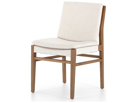 Four Hands Ashford Aya Solid Wood Beige Upholstered Side Dining Chair