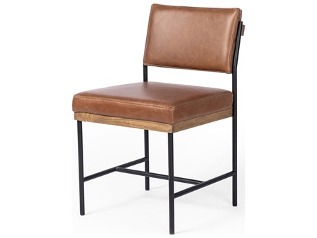 Four Hands Ashford Benton Sonoma Chestnut Leather Dining Chair