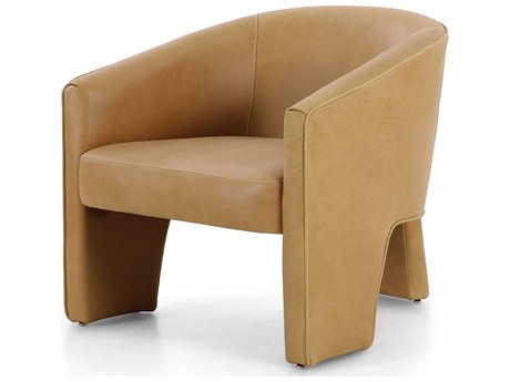 Four Hands Grayson Fae Brown Leather Accent Chair