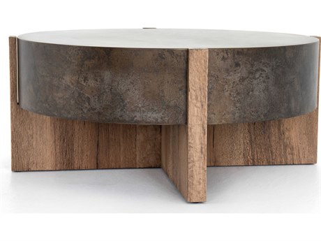 Four Hands Wesson Bingham Coffee Table-Rustic Oak