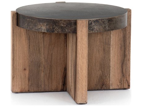 Four Hands Wesson Bingham Rustic Oak End Table