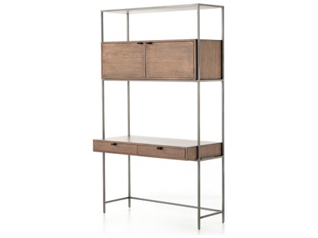 Four Hands Fulton Trey Auburn Poplar  Wood Modular Wall Desk