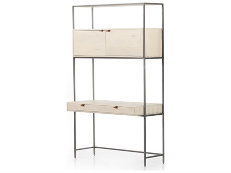 Four Hands Fulton Trey Dove Poplar  Wood Modular Wall Desk