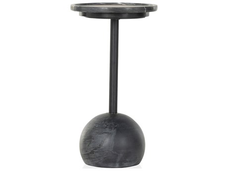 Four Hands Rockwell Viola Black Marble Accent Table