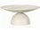 Four Hands Marlow Corbett 35" Round Creamy Taupe Marble Hammered Grey Coffee Table  FS224138001