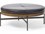Four Hands Townsend Edwyn Large 39" Vintage Sienna Gibson Wheat Gunmetal Brown Fabric Upholstered Ottoman  FS224315001