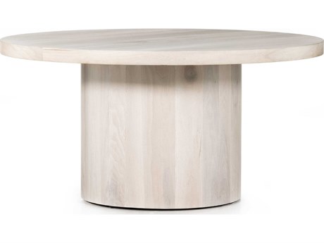 Four Hands Wesson Hudson Round Wood Ashen Walnut Natural Yukas Dining Table