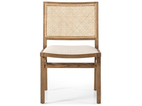 Four Hands Caswell Sage Savile Flax Upholstered Oak Wood Dining Chair