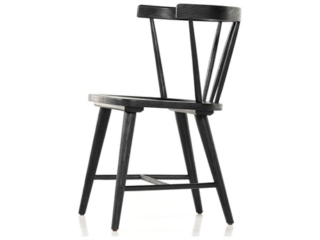 Four Hands Belfast Naples Black Oak  Wood Dining Chair