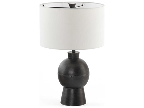 Four Hands Asher Textured Black Buffet Lamp