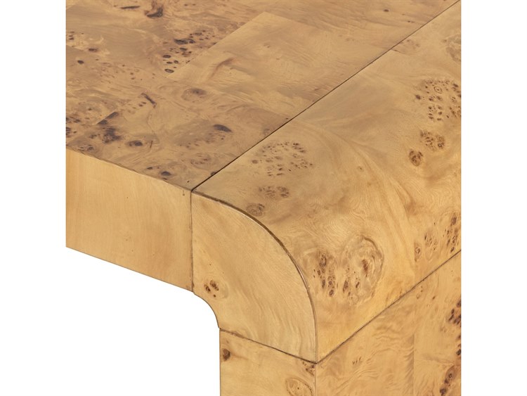 Four Hands Belfast Jenson Rectangular Wood Natural Poplar Burl Veneer ...