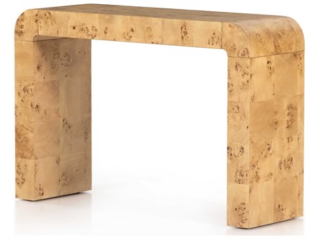 Four Hands Belfast Jenson Rectangular Wood Natural Poplar Burl Veneer Console Table