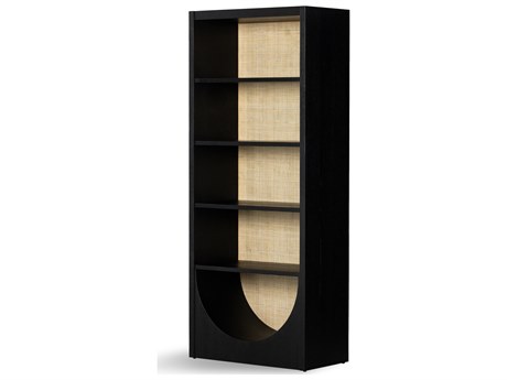 Four Hands Filmore Higgs Brushed Ebony Oak Veneer  Bookcase