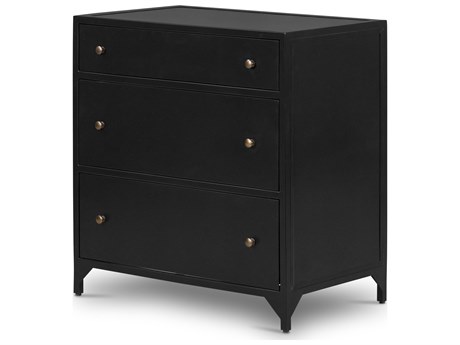 Four Hands Belmont Belmont Black Large Storage Nightstand