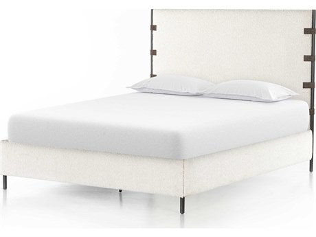 Four Hands Irondale Anderson White Upholstered King Platform Bed