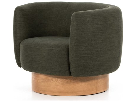 Four Hands Oslo Calista Swivel Green Fabric Accent Chair