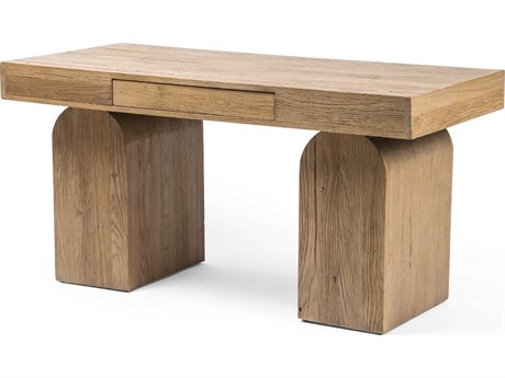 Luxecor Globetrotter Keane Natural Elm Nettlewood Brown Wood Writing Desk