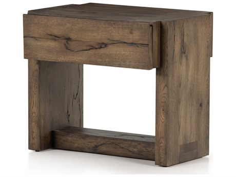 Four Hands Bina Perrin 1-Drawer Brown Oak Wood Nightstand