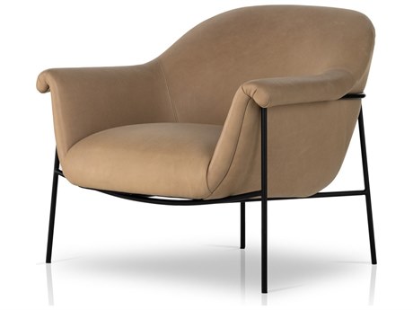 Four Hands Farrow Suerte Palermo Nude Leather Accent Chair