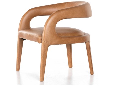 Four Hands Townsend Hawkins Brown Leather Accent Chair