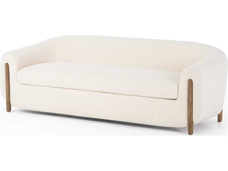Four Hands Caswell Lyla Kerbey Ivory Distressed Natural White Upholstered Sofa