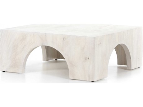 Four Hands Wesson Fausto Square Wood Bleached Guanacaste Coffee Table