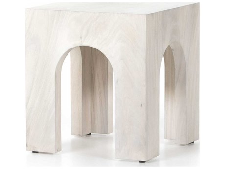 Four Hands Wesson Fausto Square Wood Bleached Guanacaste End Table