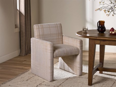 Four Hands Grayson Kima Beige Upholstered Arm Dining Chair