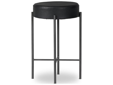 Four Hands Sevilla Nocona Black Leather  Counter Stool