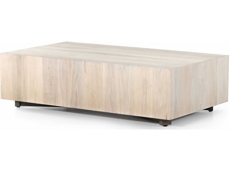 Four Hands Wesson Hudson Rectangular Wood Beige Pine Ashen Walnut Coffee Table