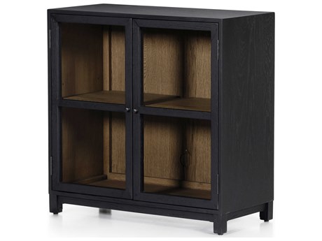 Four Hands Irondale Drifted Black Oak Wood Accent Chest