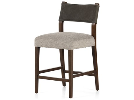 Four Hands Berman Ferris Tulsa Ink Upholstered Bar Stool