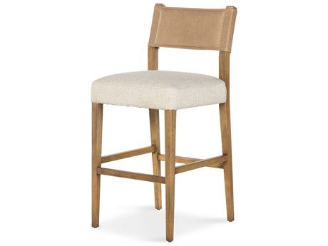 Four Hands Berman Ferris Thames Cream Upholstered Bar Stool