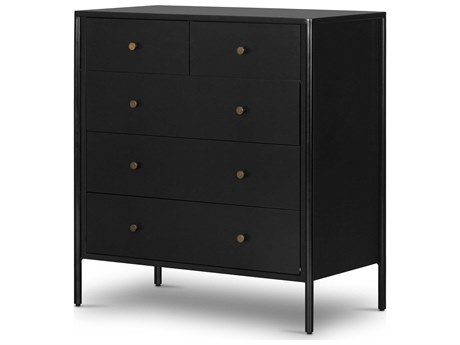 Four Hands Bolton 5-Drawers Black Weathered Bronze Accent Chest
