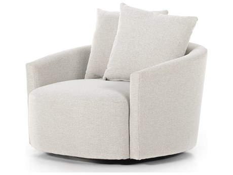 Four Hands Atelier C Chloe Swivel Cream Fabric Accent Chair